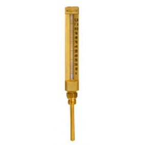 Thermomètre Industrie Droit 0 à 120° C H.200 Pl.63 mm